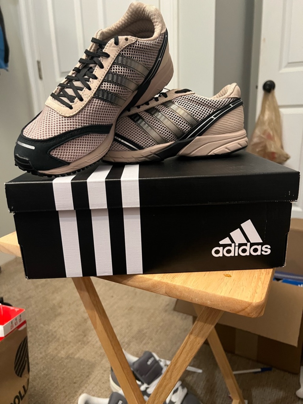 Adidas Adizero Adios OG. Women’s Mesh Running Shoes - Taupe/Black